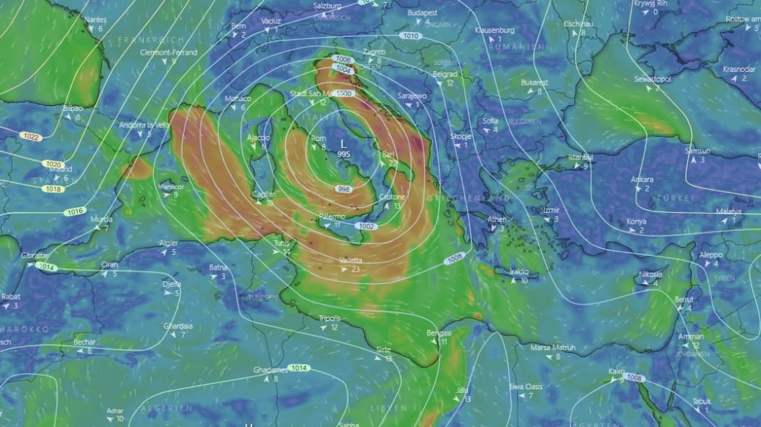 Basses pressions stationnaires : fortes intempéries en Croatie et en Italie - changement climatique ?