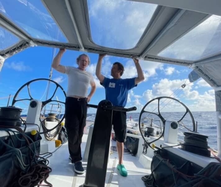   A quiet day at sea for the "Rosalba" crew