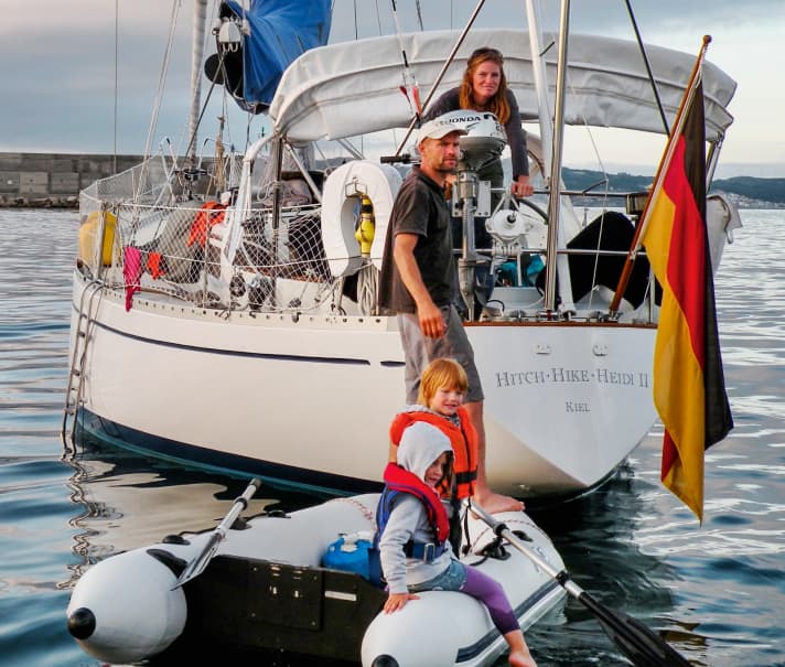 Mit der Familie segelt Volker Hinrichsen in seinem Sabbatical über den Atlantik