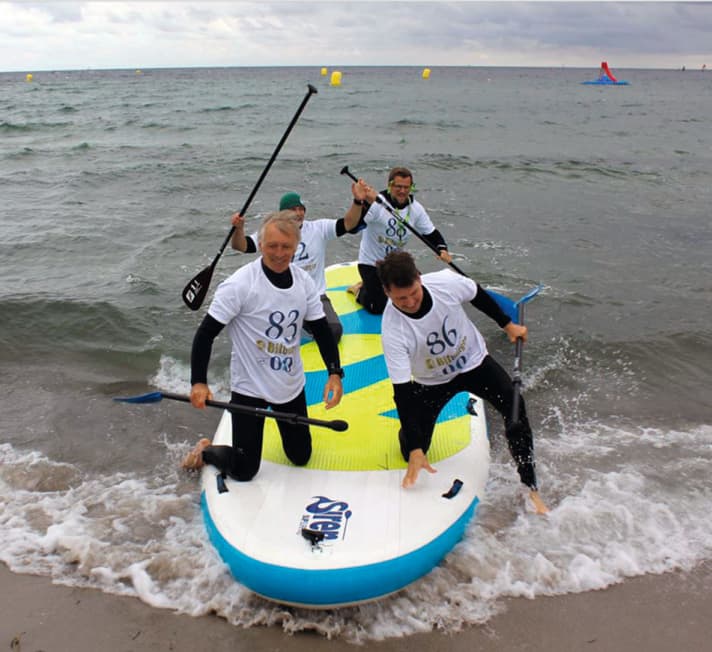 Surf Magazin also took part in the Bitburger 0.0% SUP Challenge.