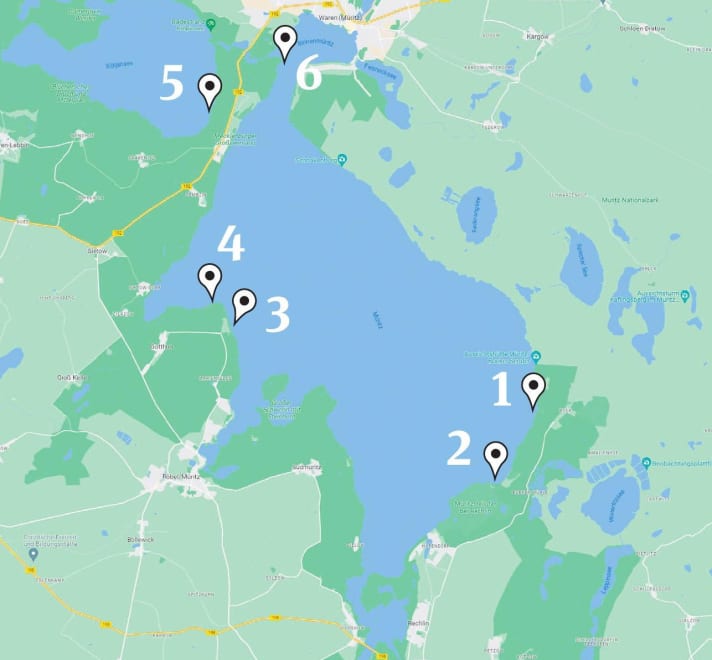 Die  besten Spots an der Müritz