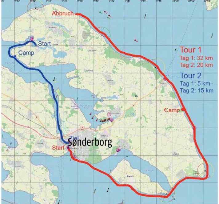 Circumnavigation of the island Als in 2 stages