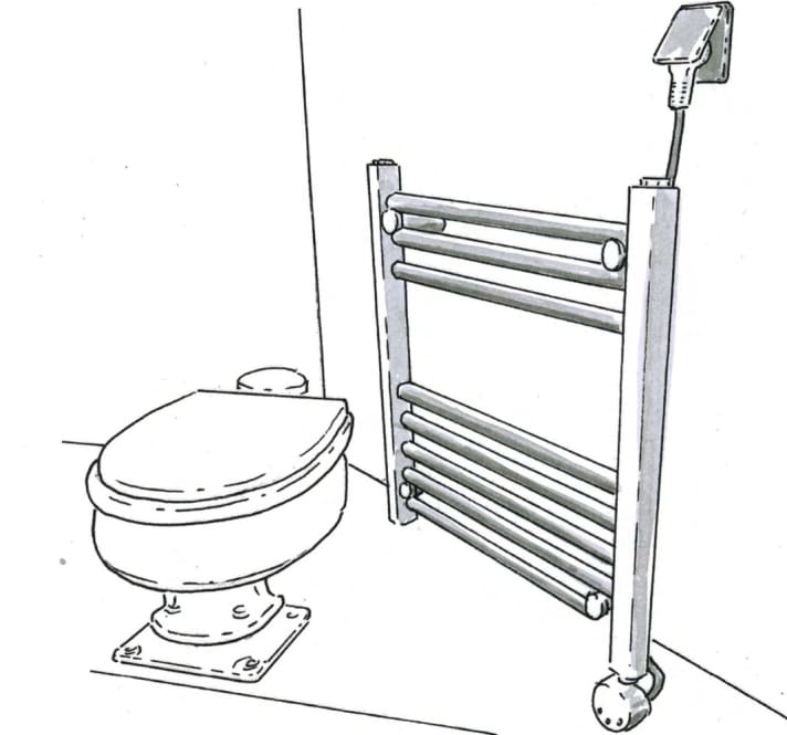 Lifehack : Radiateur sèche-serviettes électrique dans la salle de bain