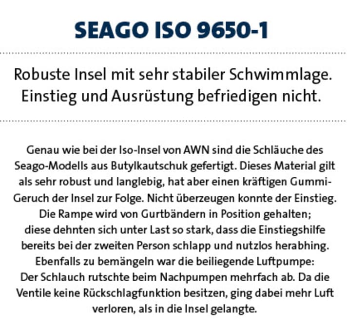 Rettungsinseln im Test