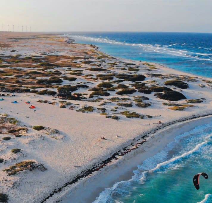 In Boca Grandi the wind blows onshore - and is therefore incredibly constant.