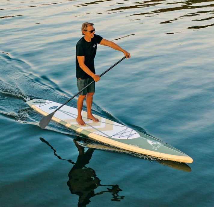 Andy test-driving on flat water.
