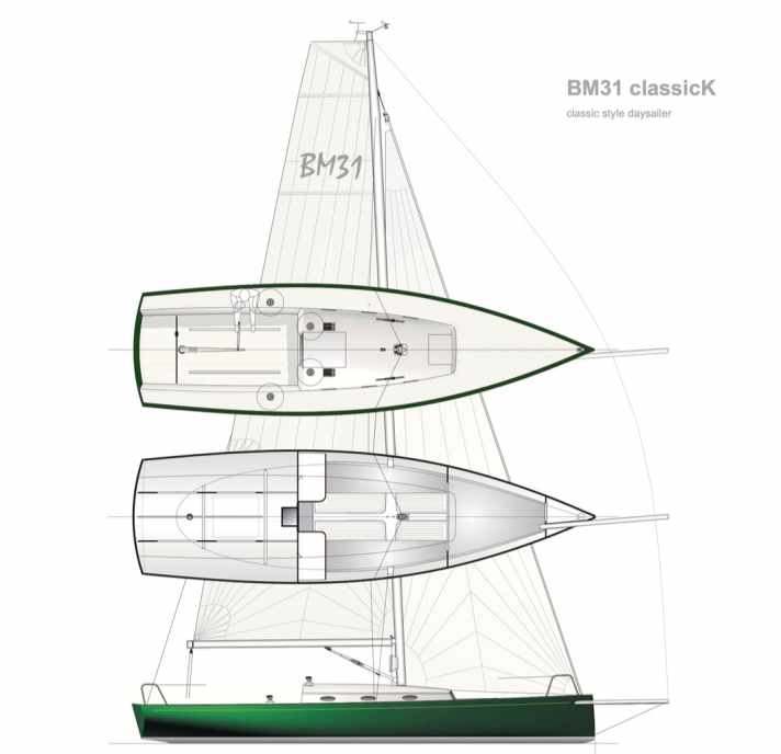 BM 31 classicK | Illustrazioni: Berckemeyer Yacht Design