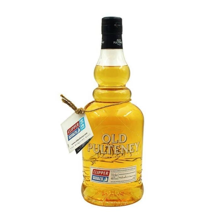   OLD PULTENEY SINGLE MALT e.g. <a href="https://www.awin1.com/cread.php?awinmid=11356&awinaffid=471469&clickref=Y+Old+Pulteney+Clipper+Whisky&ued=https%3A%2F%2Fwww.urban-drinks.de%2Fold-pulteney-clipper-whisky-07l-46-vol.html&pref1=yacht" target="_blank" rel="noopener noreferrer nofollow">available at Urban Drinks</a> *