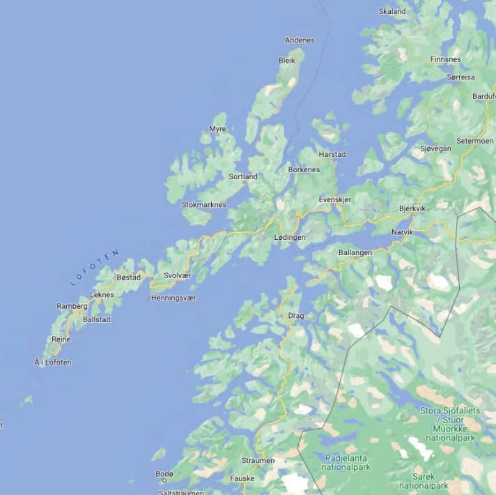 Map Lofoten