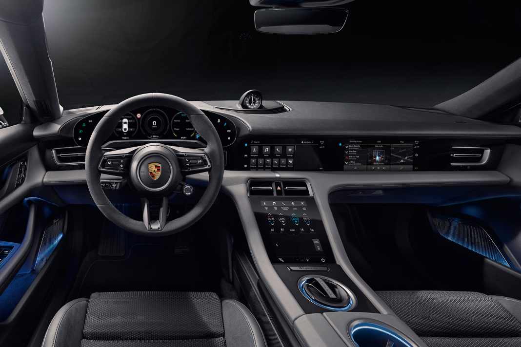 Digital und nachhaltig: das Interieur des neuen Porsche Taycan