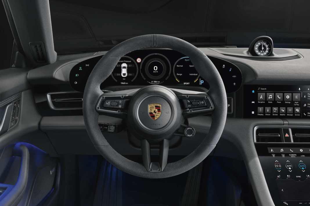 Interieur des Porsche Taycan 4S