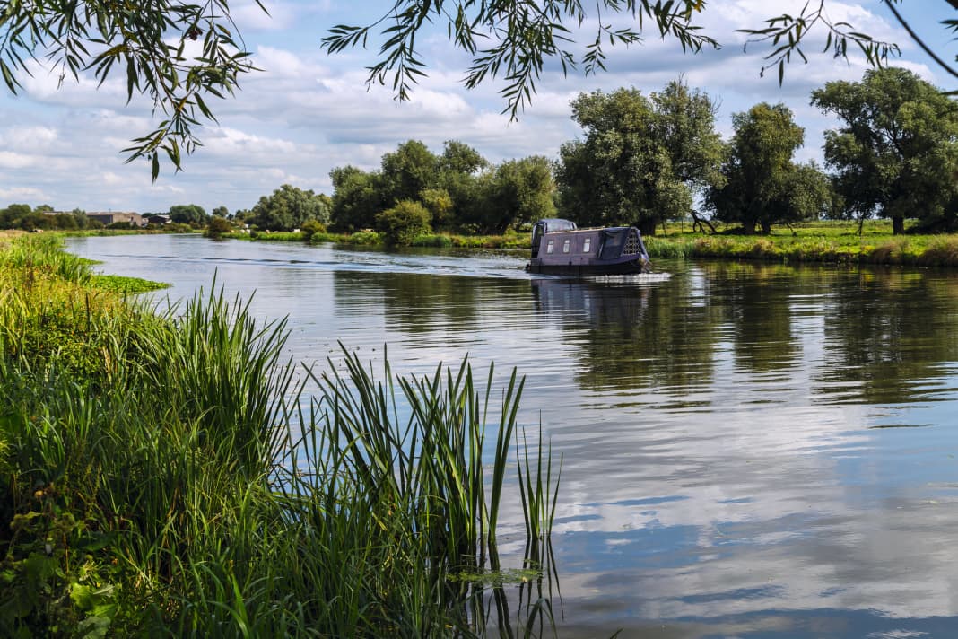Only the rivers of England are this wide. The canals connecting them are just wide enough for a narrowboat