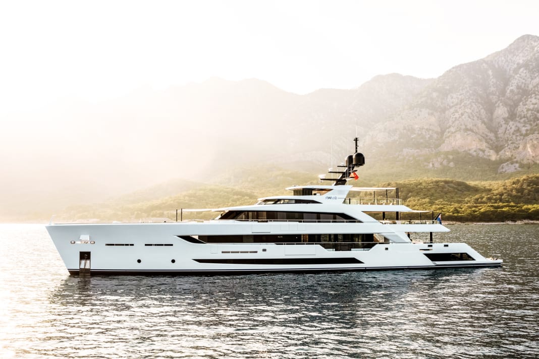 Nur cruisen: „Al Waabs“ Eigner plant keine langen Passagen. Die 55-Meter-Yacht dient als Ferienhaus zur See