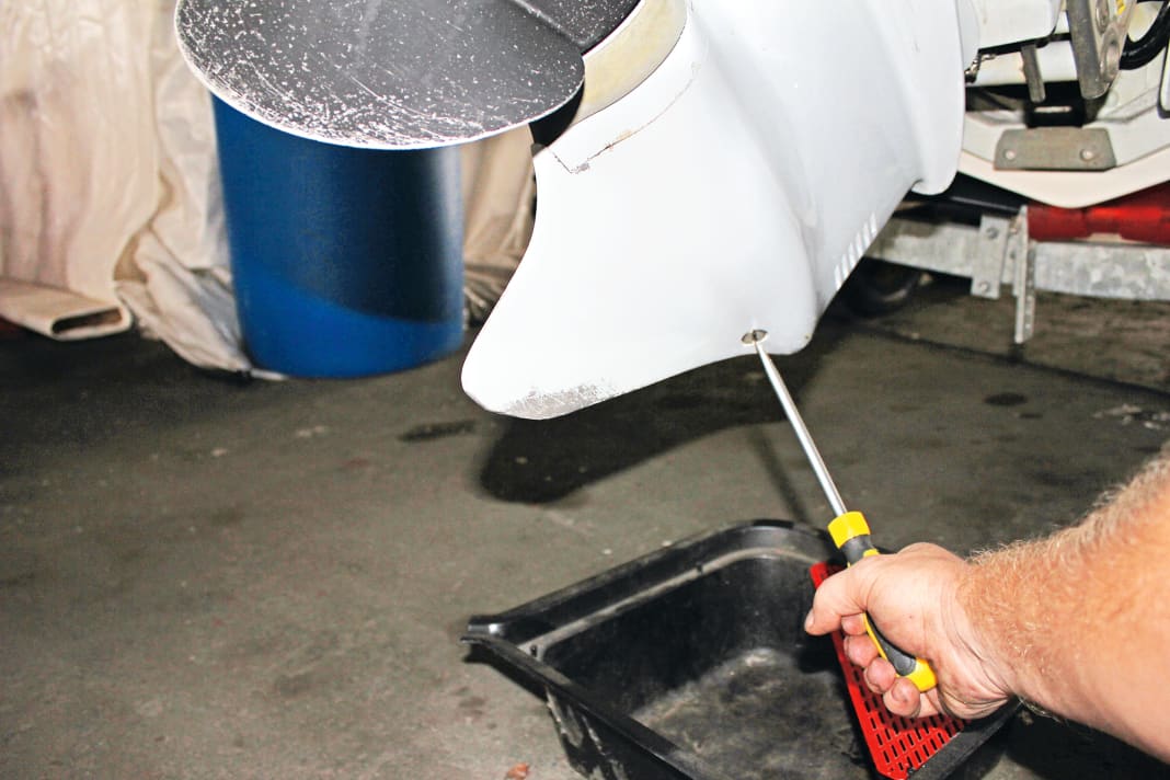 The gearbox oil should be drained and replaced for better control