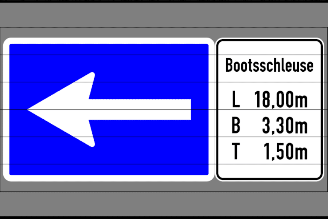 A so-called prism turner indicates whether the sports boat lock is in operation.