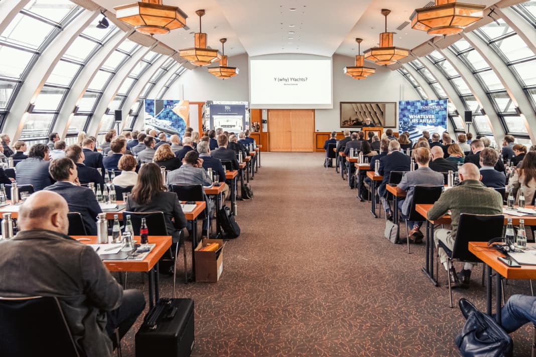Space with a view: The Elbe dome of the Hotel Hafen Hamburg has been attracting the who's who of the superyacht industry for many years as part of the GSC