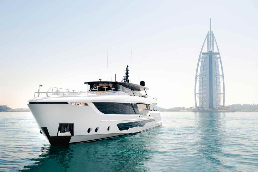 Pioneering buildings: Like the Burj al Arab for Dubai, the Majesty 111 is intended to attract new target groups for Gulf Craft.  The Dutch Phathom Studio designed the 34 metres