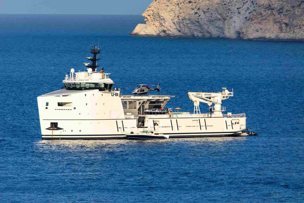 Nine support yachts and their mother ships. U-81 carries up to 8 tenders, including aero tenders