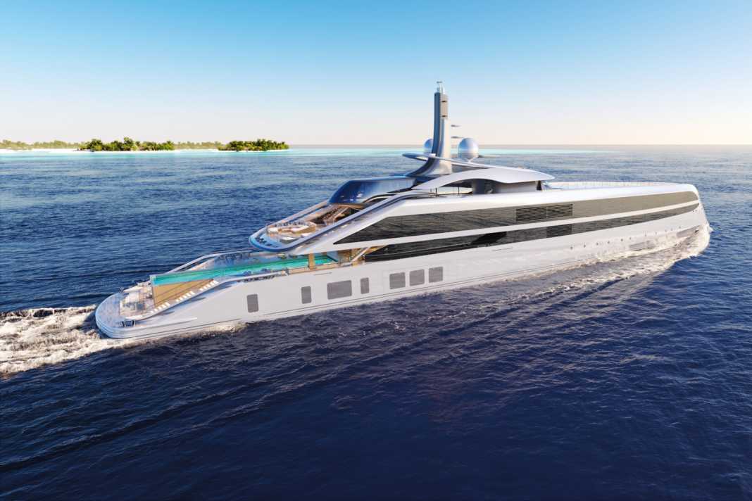 Pool platform: The 20-metre-long pool receives the 114-metre-long "Arwen" project, ...