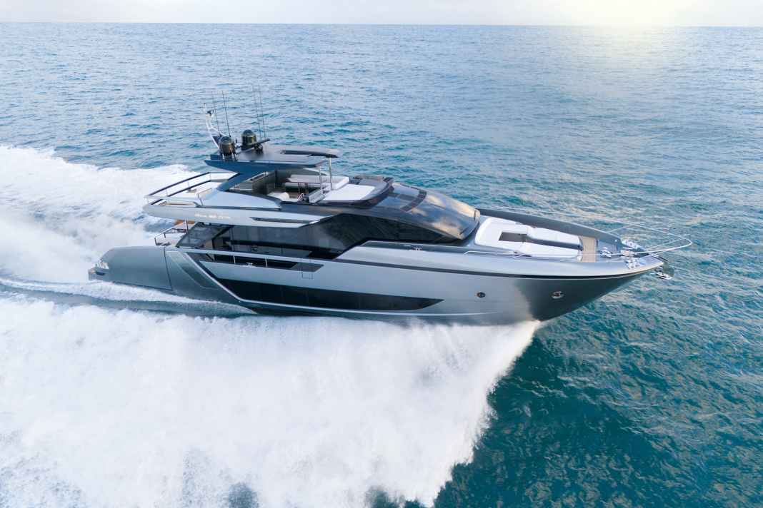 Full load: With two MAN twelve-cylinder engines fitted as standard, the 25-metre glider can run at up to 29 knots