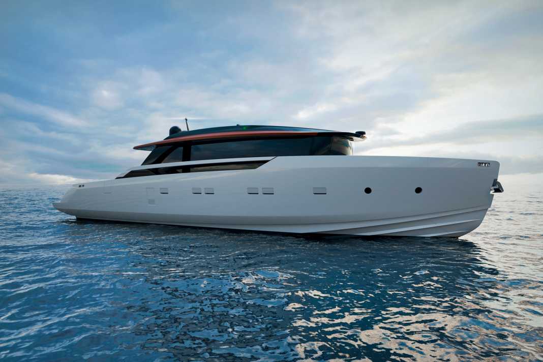 Sanlorenzo is presenting a total of nine models at the Cannes trade fair. The SP92 is the second, smaller waterjet format after the SP110, measures 28 metres and is expected to reach a top speed of 40 knots
