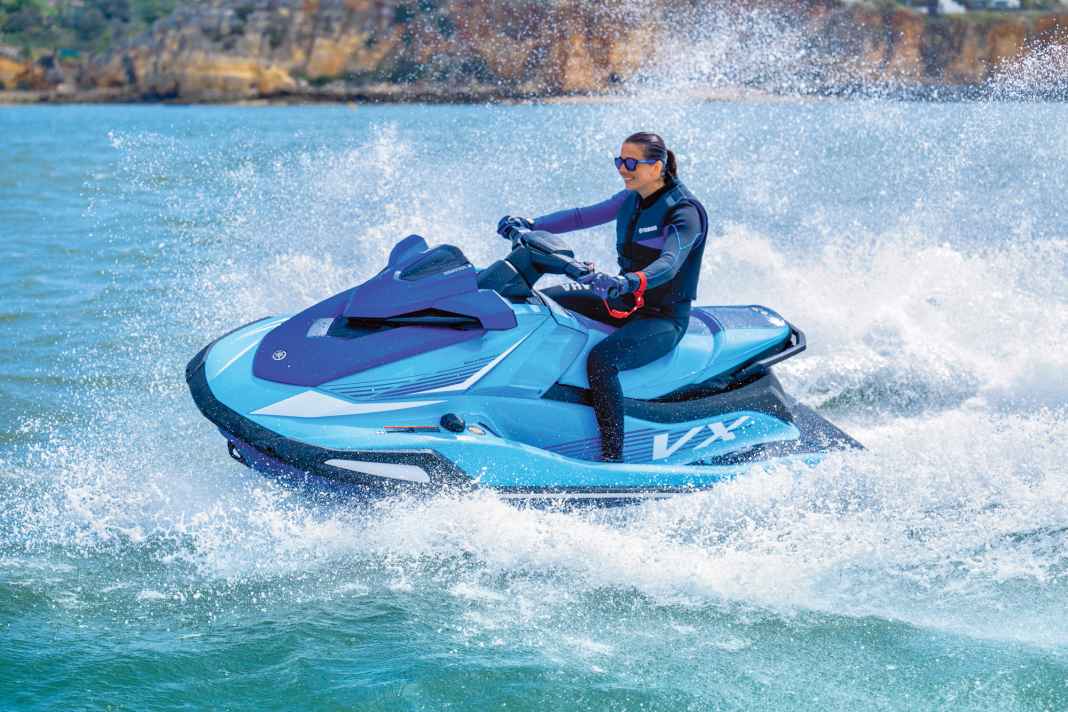 Up to three people can ride on the VX Deluxe.