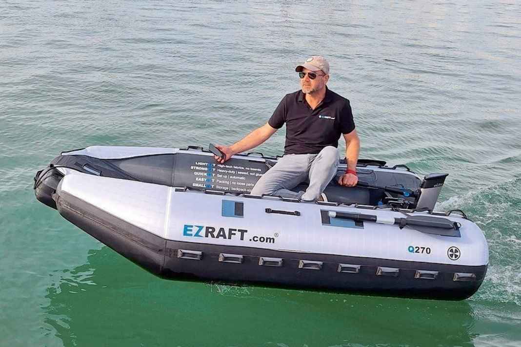 The new Q models from EZ-Raft have a cockpit like conventional dinghies.