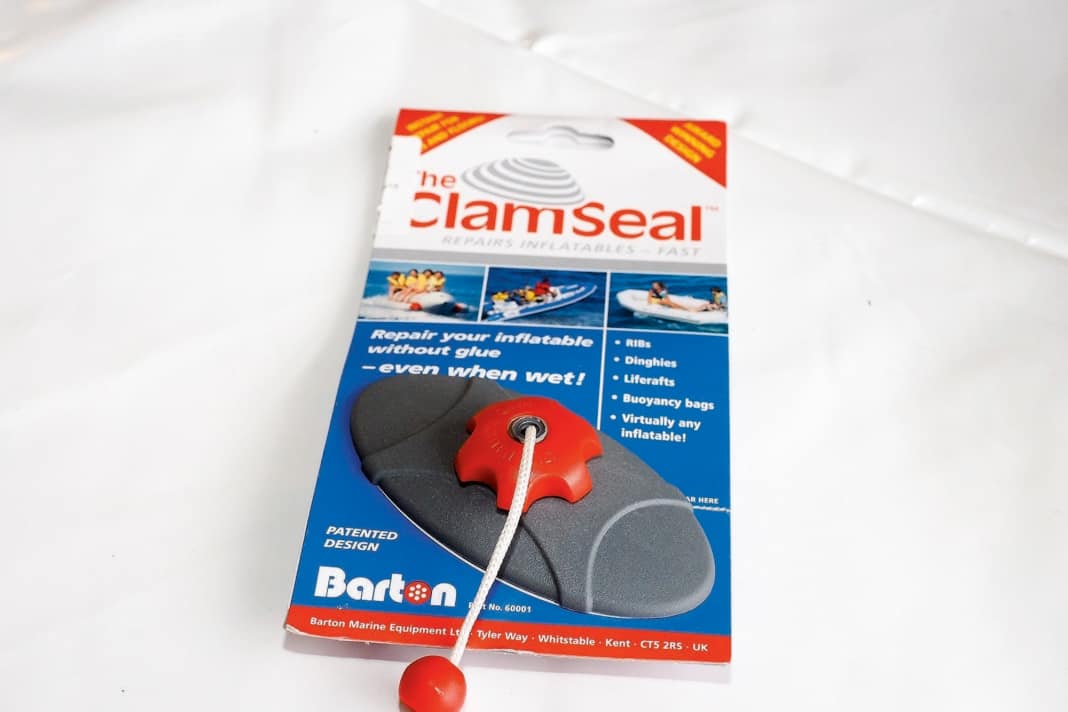 The Clamseal consists of two plastic plates that are pressed together using a central screw. It costs around 25 euros.