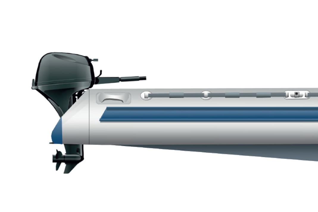 Inflatable boat: It is inexpensive to buy, easy to transport and forgives most sailing mistakes for beginners. It is powered by outboards with a normal shaft length.