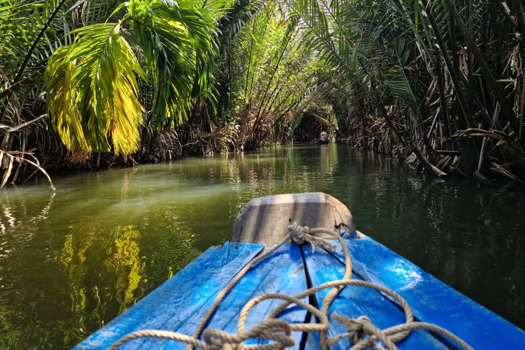 Bootstour in den Magrovenwäldern des Mekong-Deltas