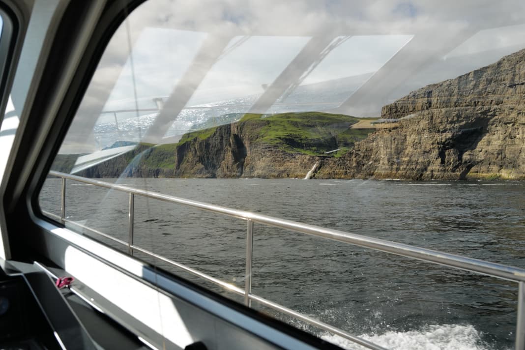 Along the coast of the Faroe Islands.