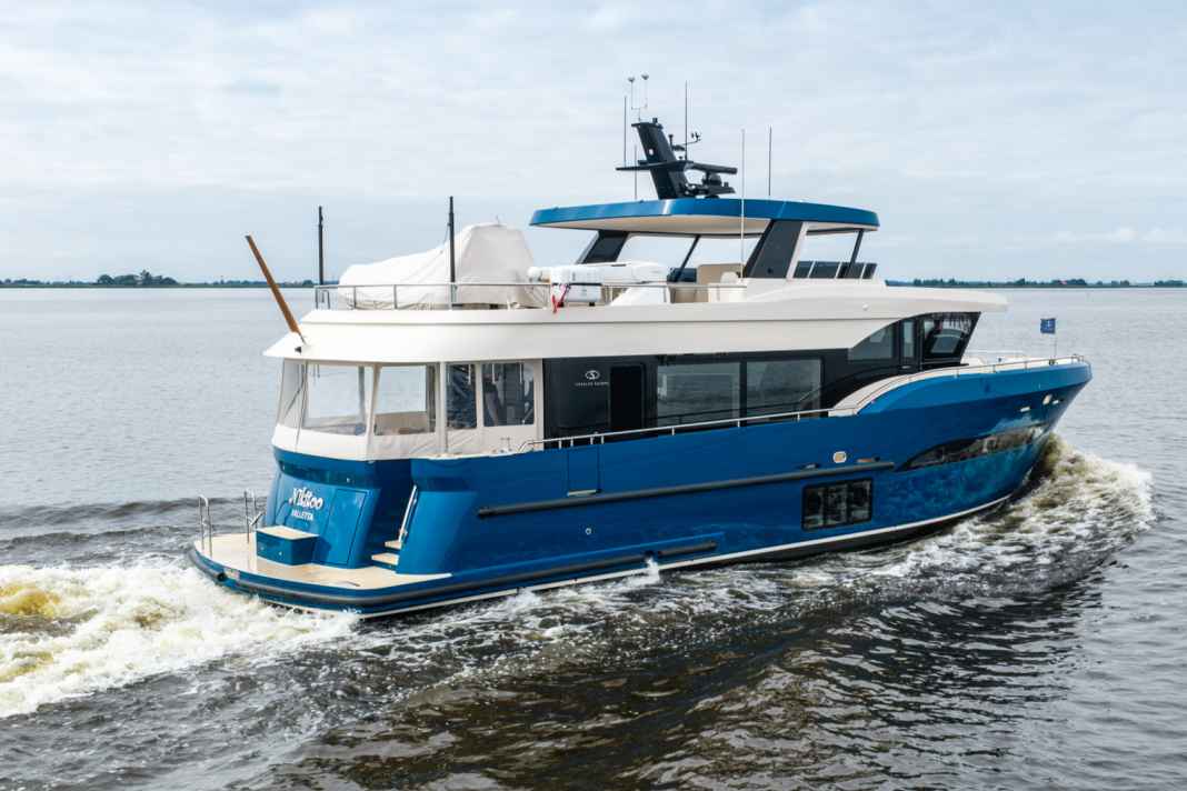 Safe travels: The first Steeler Ocean Explorer is going to a couple of sailors who now wish to travel by motor yacht.