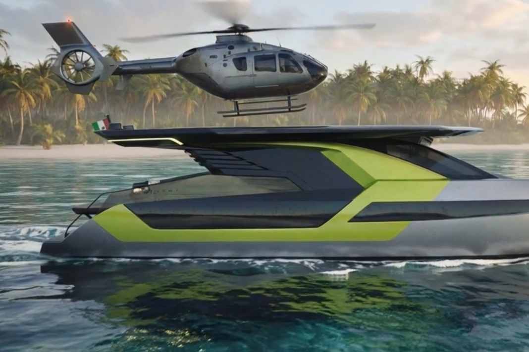 Landeplatz: Der Eli-Cat 65 kommt mit Helipad.