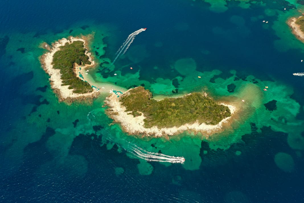 Dreamlike: The Ksamil Islands lie directly opposite the Greek island of Corfu