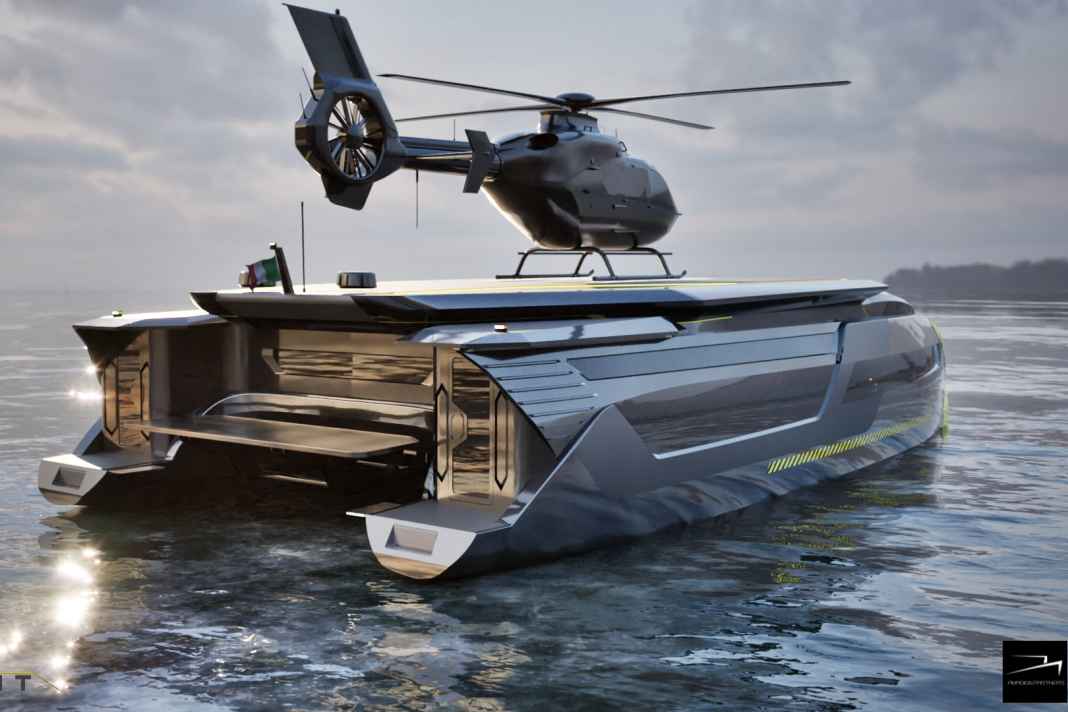 Robust base: Amadio & Partners designed a catamaran for offshore use.