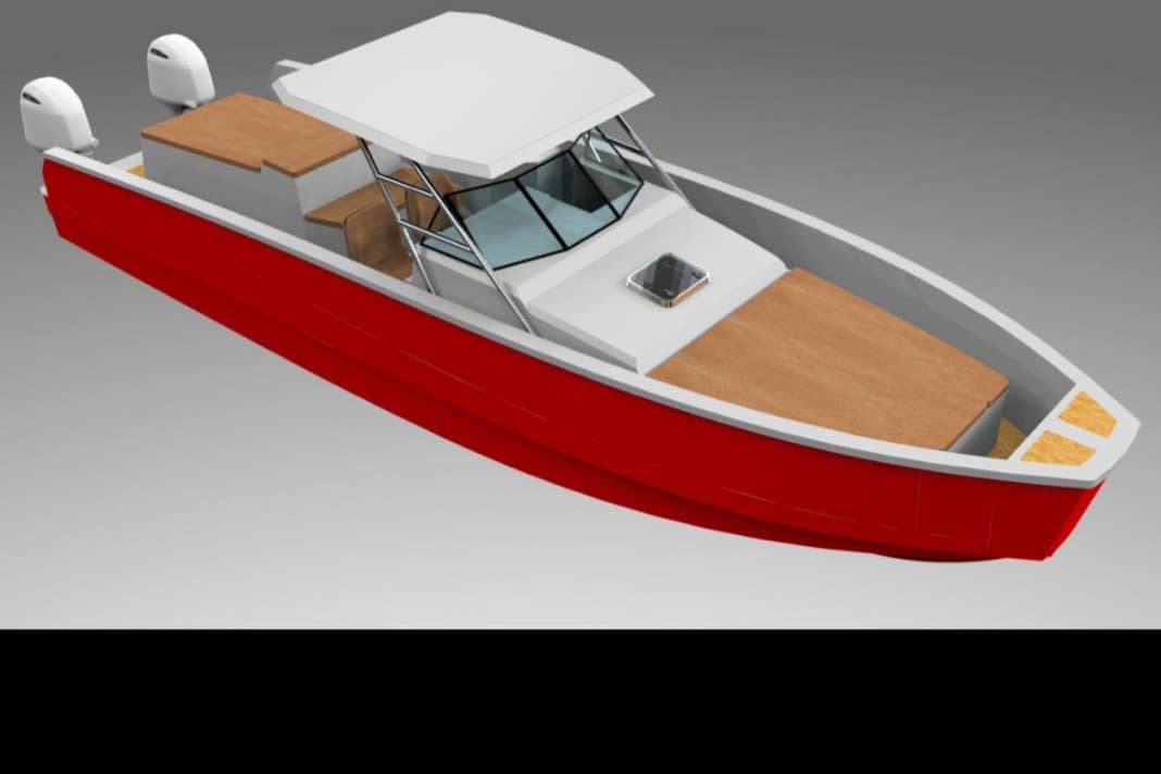 Here you can see a rendering of the 33-foot boat.