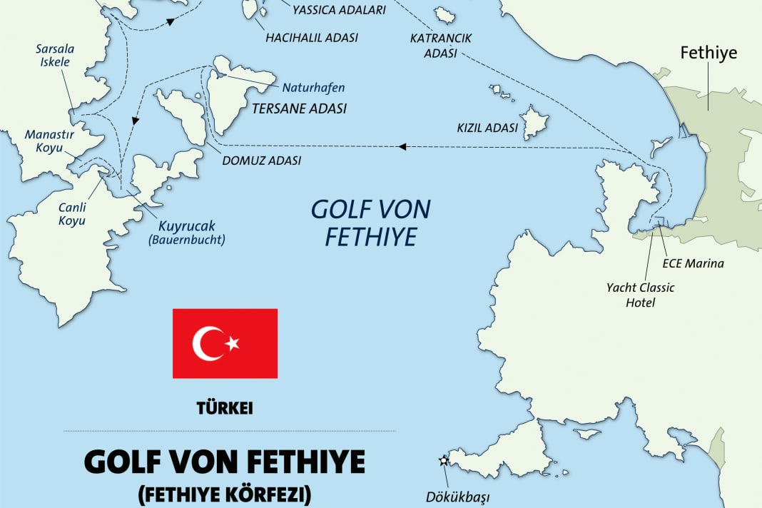 Turkey: Exploring with the Powercat in the Gulf of Göcek.