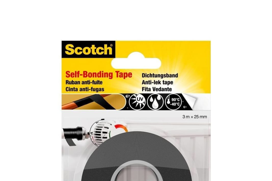 The 3M Self-Bonding Tape enables the quick sealing of water pipes
