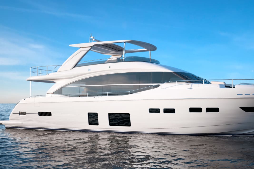 Die neuen Proncess 75 Motor Yacht mit Flybridge