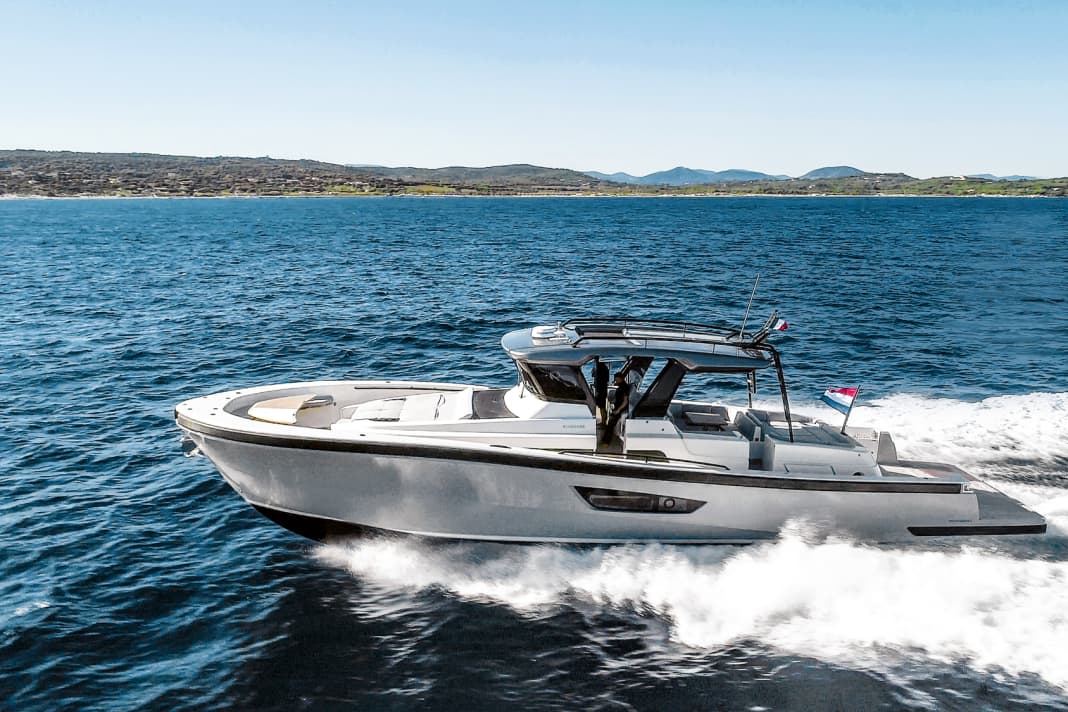 Determined: Two Volvo IPS units take the Bluegame 62 to a maximum of 38.5 knots