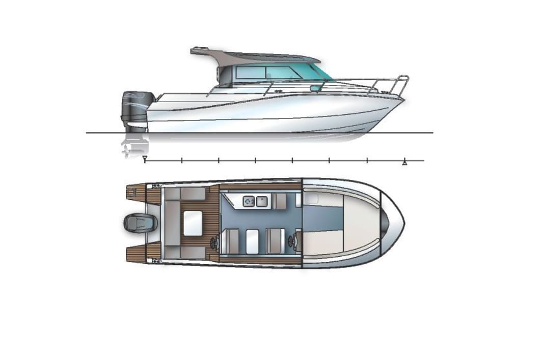 Atlantic Adventure 780: Side view and layout