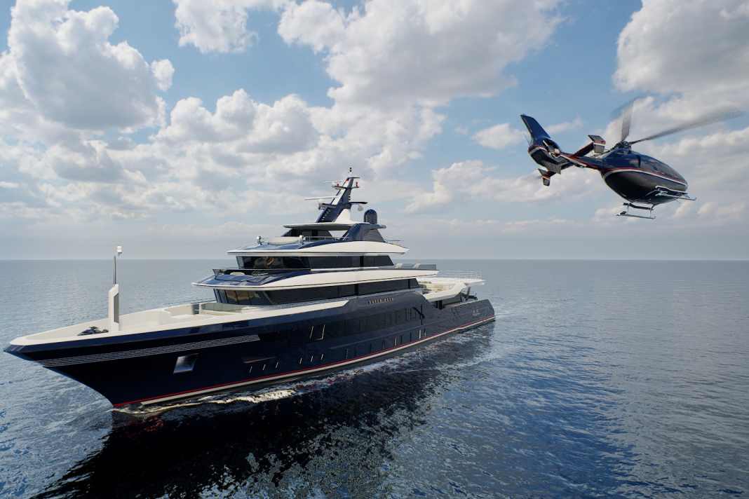 Auf dem 60-Meter-Design ist Platz für ein Helipad. Der aktive Eigner besitzt selbst eine Fluglizenz.