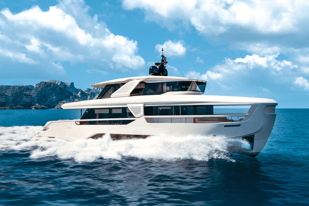 InFYnito 90: Two MAN engines accelerate the 27 metres to a maximum of 22 knots