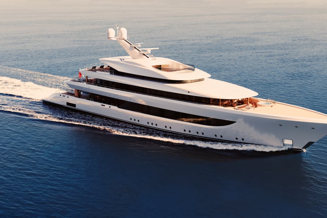 "Sakura": The styling of the 72 metre yacht was created by Studio De Voogt. There is a private deck for the owners