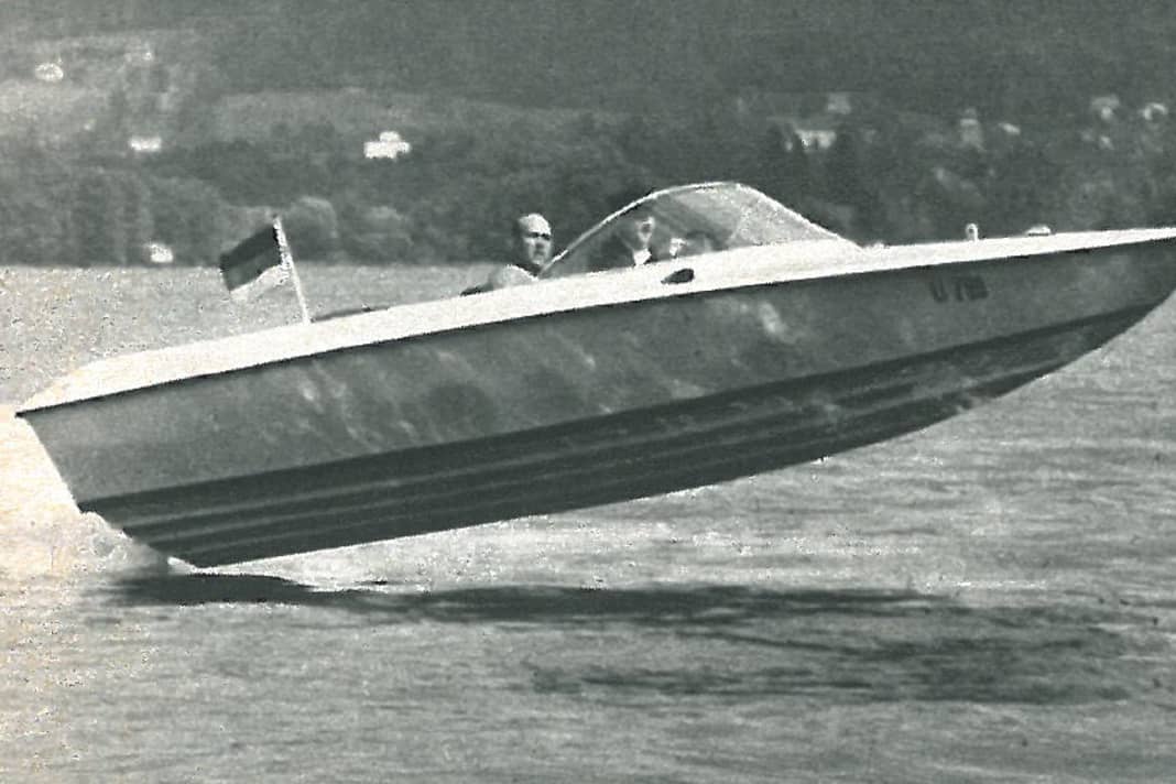 Wankel selbst war leidenschaftlicher Wassersportler: Hier sein mit Wankelmotor betriebenes Boot „Avenger“.