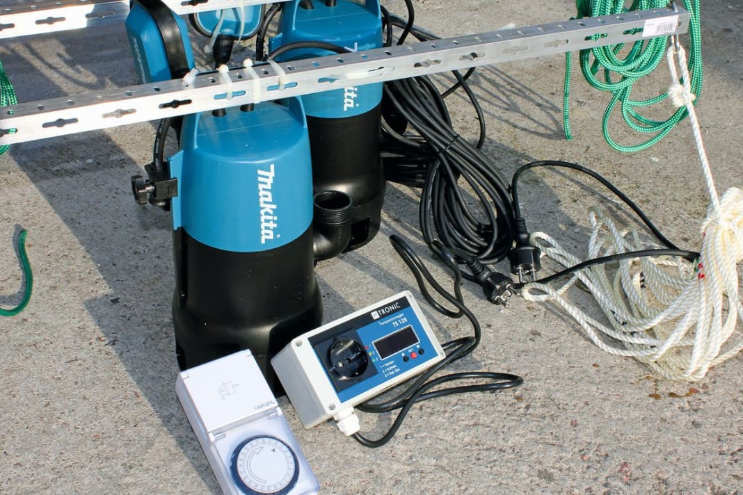 Die Anlage basiert auf Tauchpumpen