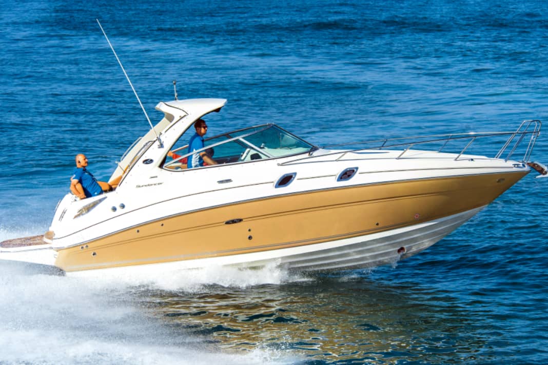Sea Ray 305 Sundancer with 335 hp diesel.