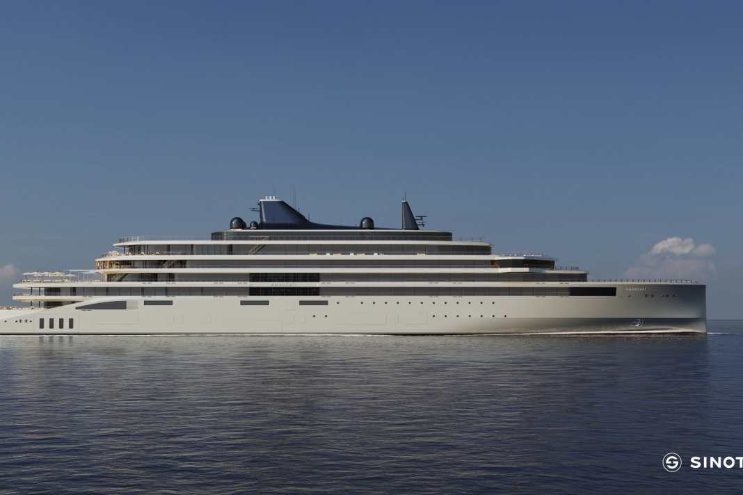 Sinot Yacht Architecture & Design designed the 183-metre yacht liner "Amangati", which can accommodate up to 100 guests.