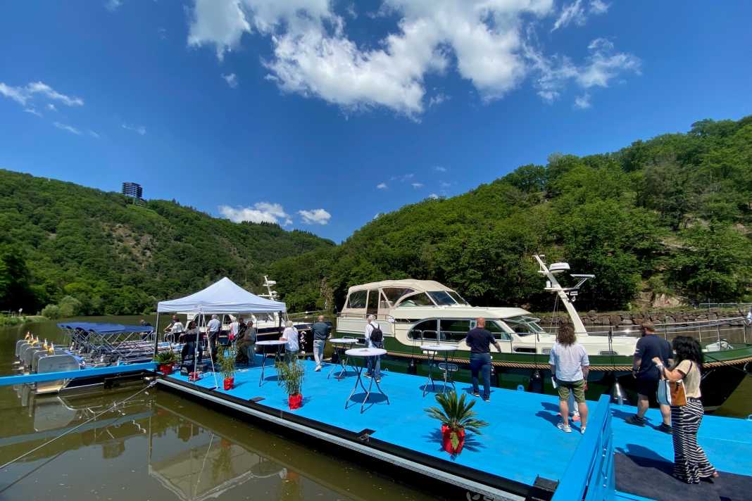 The new jetty at the Saarschleife was officially opened on Tuesday 14 May