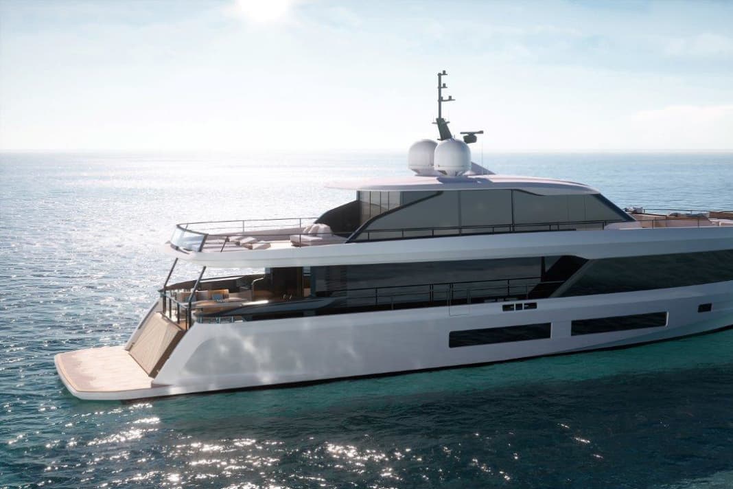 Azimut Grande 30M: Die Fenster auf dem Oberdeck lassen sich vollständig versenken